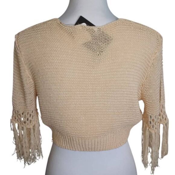 FASHION NOVA CREAM CROCHET CROP TOP SZ.2X NWT - Picture 5 of 8